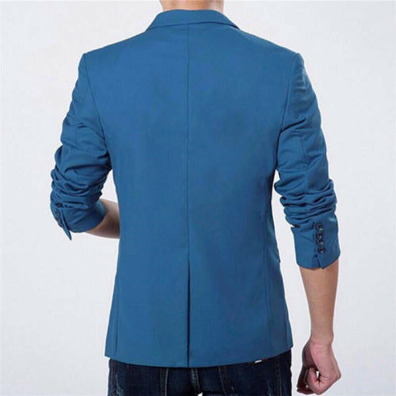 Men's Casual Slim Fit Office Blazer Cotton Blend