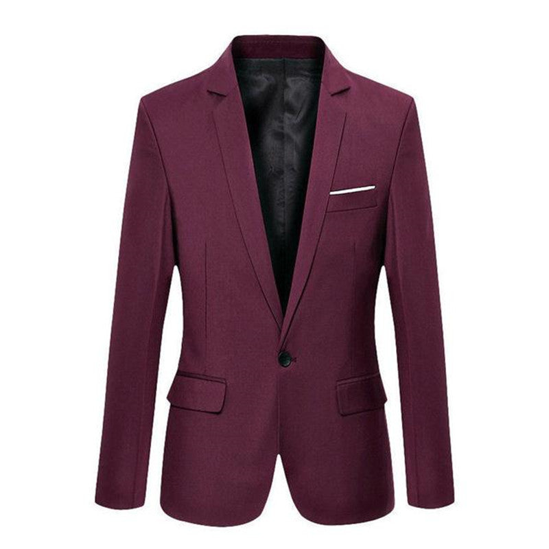 Men's Casual Slim Fit Office Blazer Cotton Blend