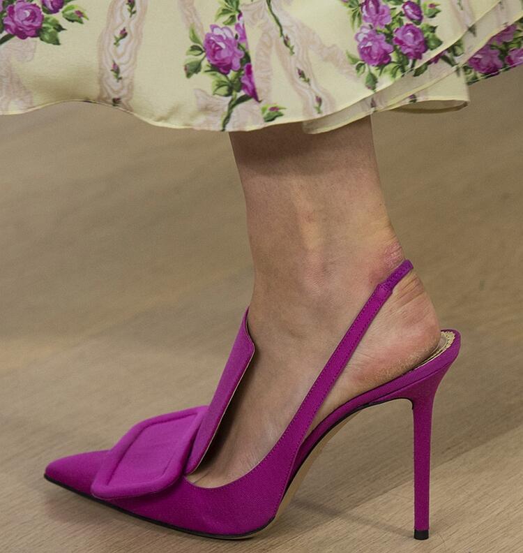 Large Size Women's Stiletto Pointed Back High Heel Sandals