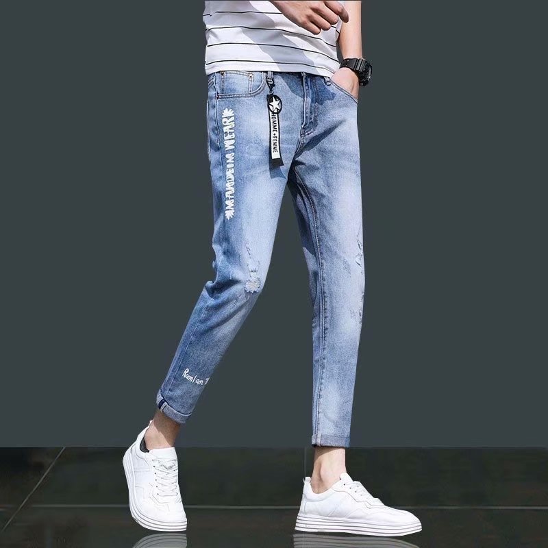Casual Little Feet Men's 9-Point Loose Cotton Pants