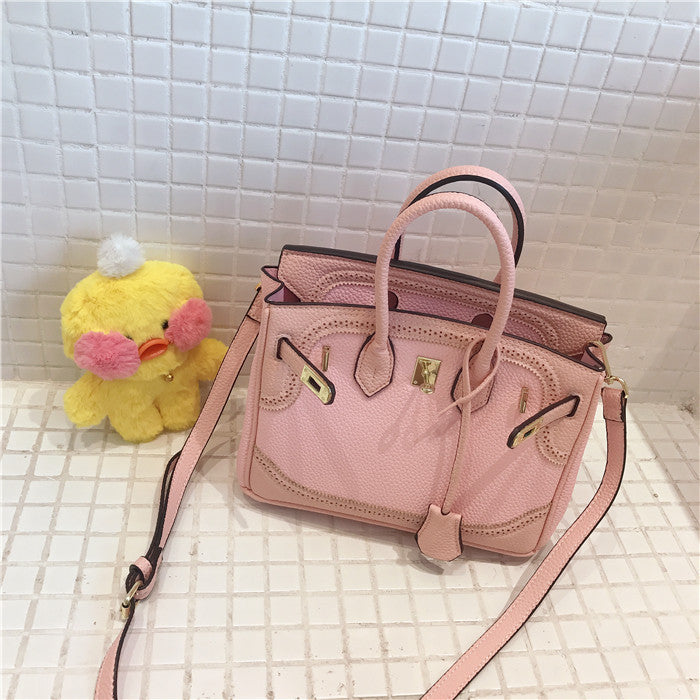 Locked Vintage Platinum PU Shoulder Bag