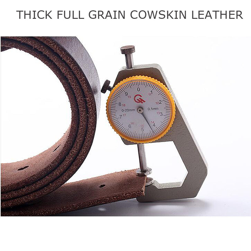 Handmade Retro Soft Leather Pin Buckle Belt for Men in Black & Brown