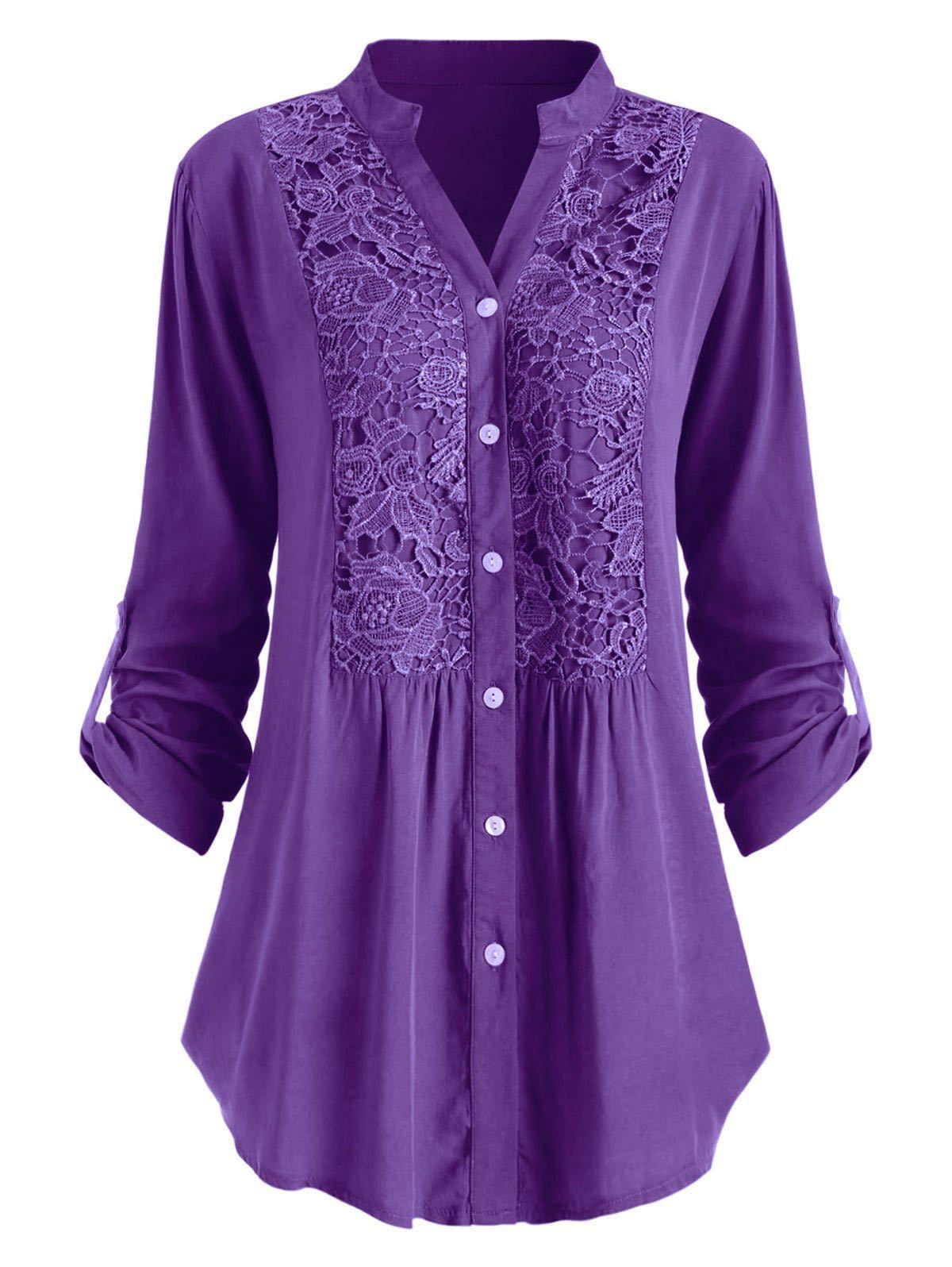 European And American Women's Long-sleeved V-neck Shirt