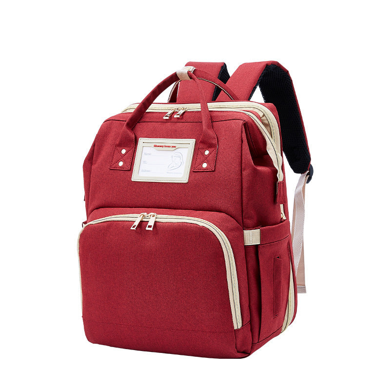 Portable Multifunctional Double Shoulder Mommy Bag