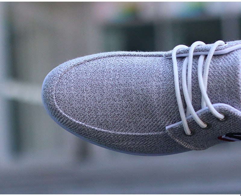 British Men's Casual Denim Shoes in Blue & Gray, Sizes 39-44