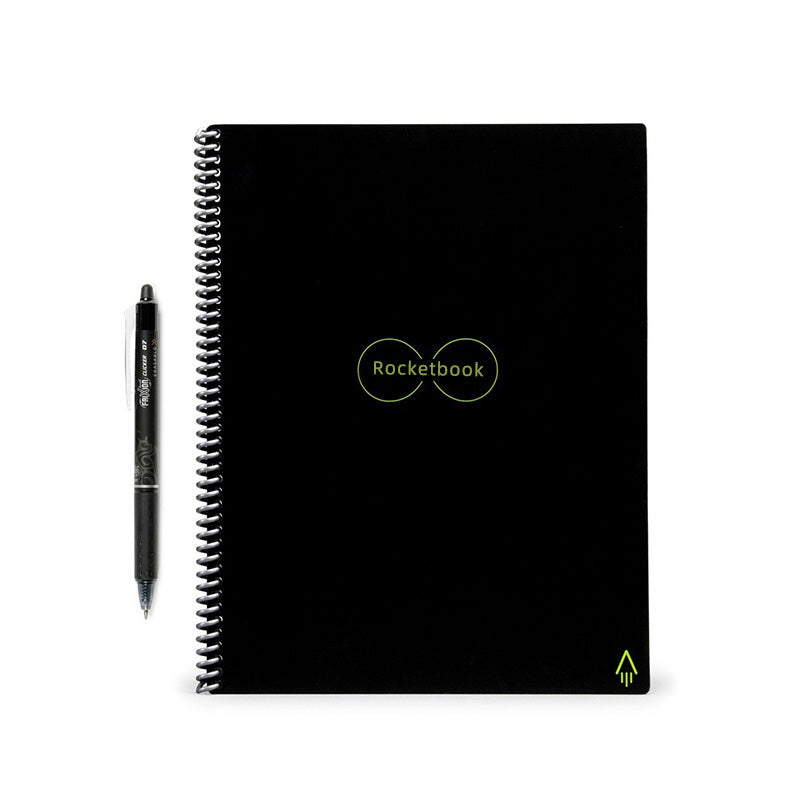 Carnet électronique intelligent noir 6x8 pouces, écriture effaçable à l'eau avec sauvegarde dans le cloud