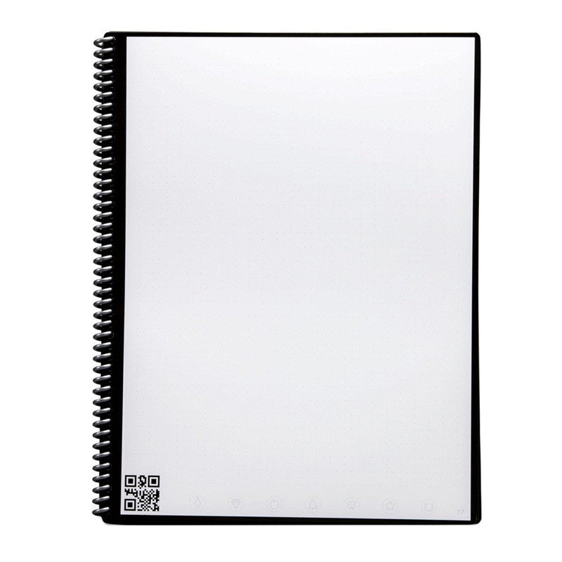 Carnet électronique intelligent noir 6x8 pouces, écriture effaçable à l'eau avec sauvegarde dans le cloud