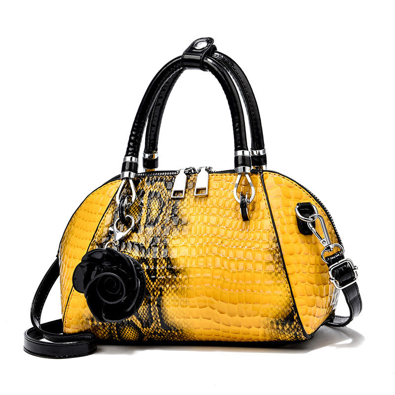 Crocodile pattern shell bag women