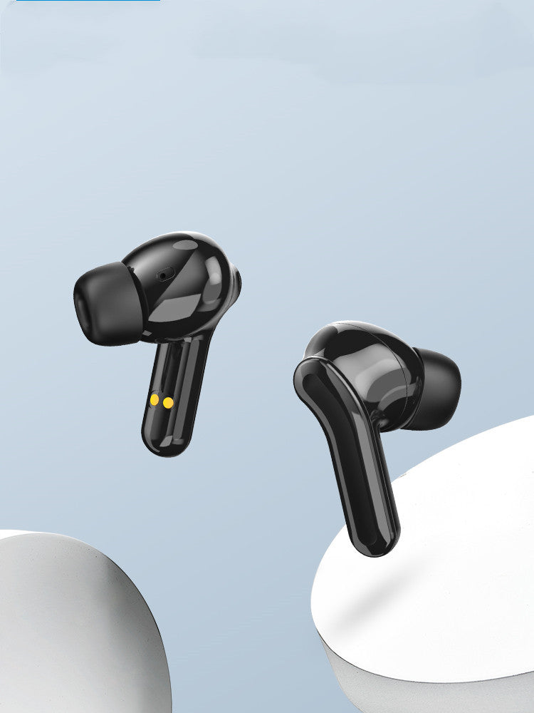 Haibeisi ANC Bluetooth 5.0 True Wireless In-Ear Headset, Waterproof, Ultra-Long Battery, AAC, Universal Binaural for Gaming & Sports, Shining Black