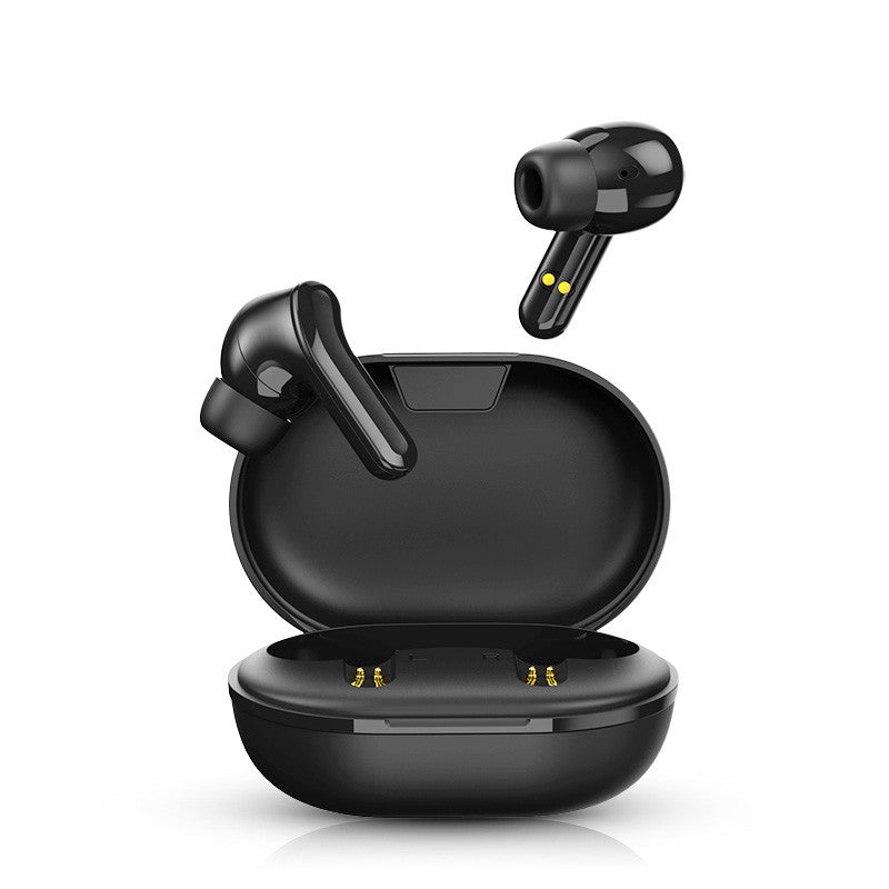 Haibeisi ANC Bluetooth 5.0 True Wireless In-Ear Headset, Waterproof, Ultra-Long Battery, AAC, Universal Binaural for Gaming & Sports, Shining Black