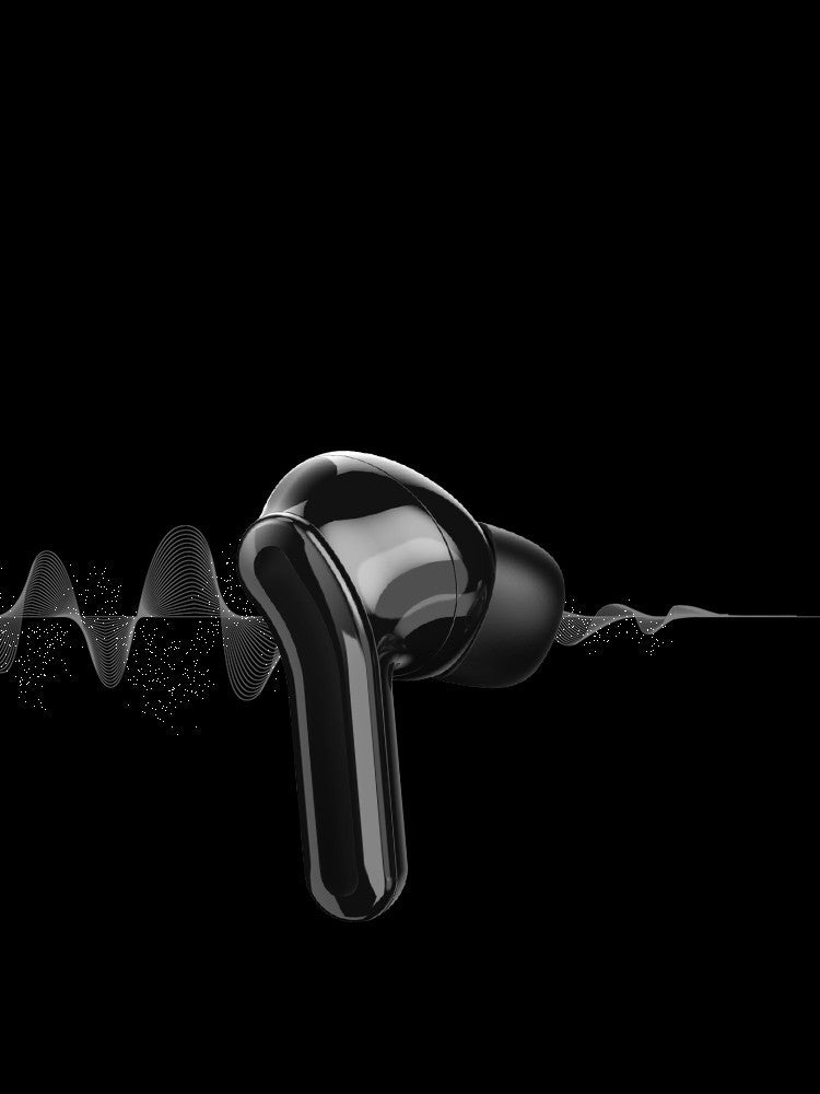 Haibeisi ANC Bluetooth 5.0 True Wireless In-Ear Headset, Waterproof, Ultra-Long Battery, AAC, Universal Binaural for Gaming & Sports, Shining Black