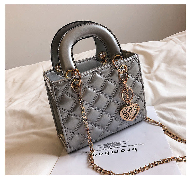Petit sac à bandoulière tendance en PU pour femme avec boucle magnétique
