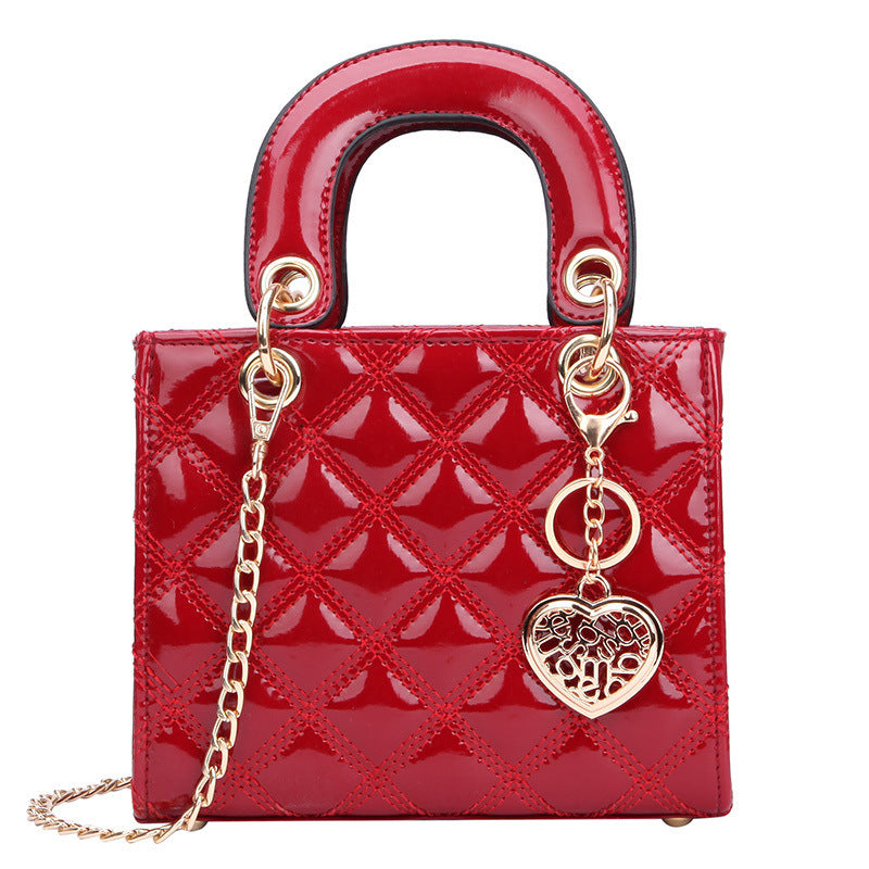 Petit sac à bandoulière tendance en PU pour femme avec boucle magnétique