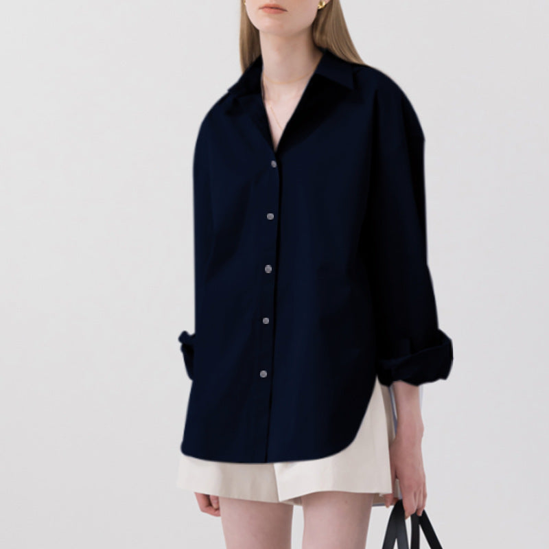 Design Sense Loose Fit Cotton Split Fat MM Shirt