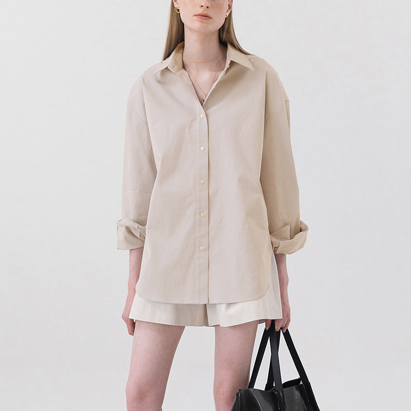 Design Sense Loose Fit Cotton Split Fat MM Shirt