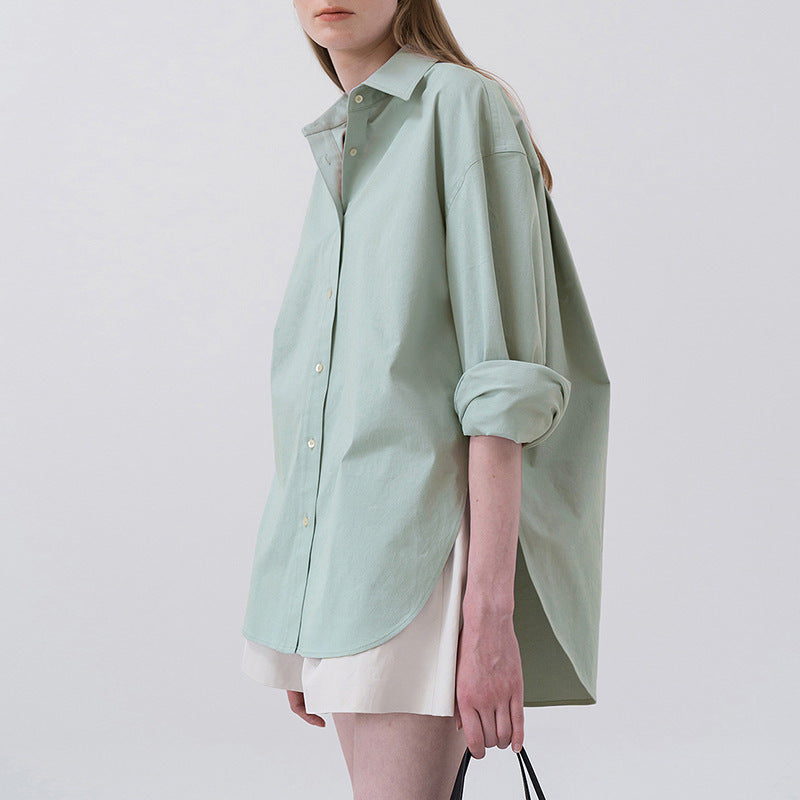 Design Sense Loose Fit Cotton Split Fat MM Shirt