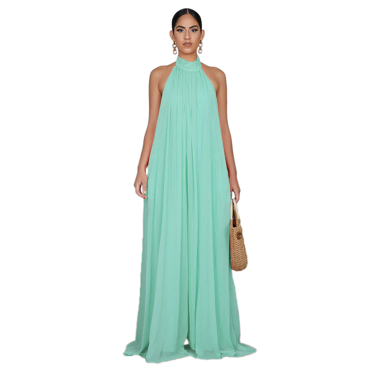 Casual Chiffon Loose Backless Women’s Jumpsuit