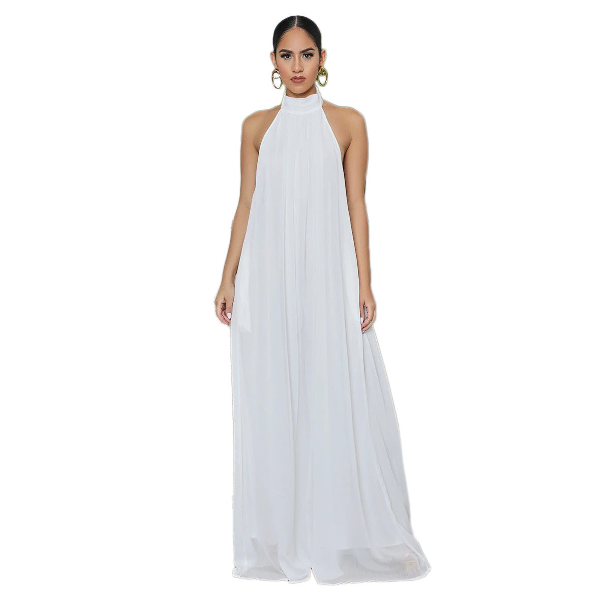 Casual Chiffon Loose Backless Women’s Jumpsuit