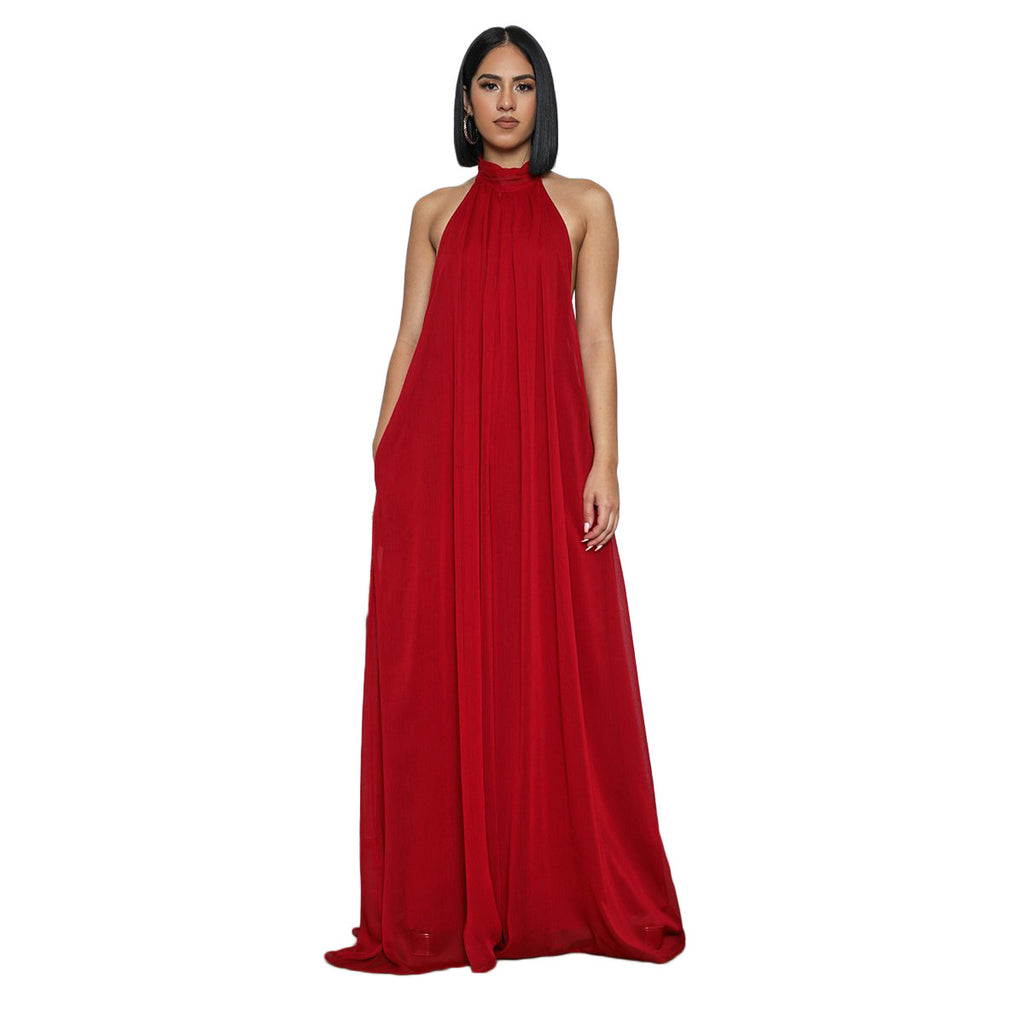 Casual Chiffon Loose Backless Women’s Jumpsuit