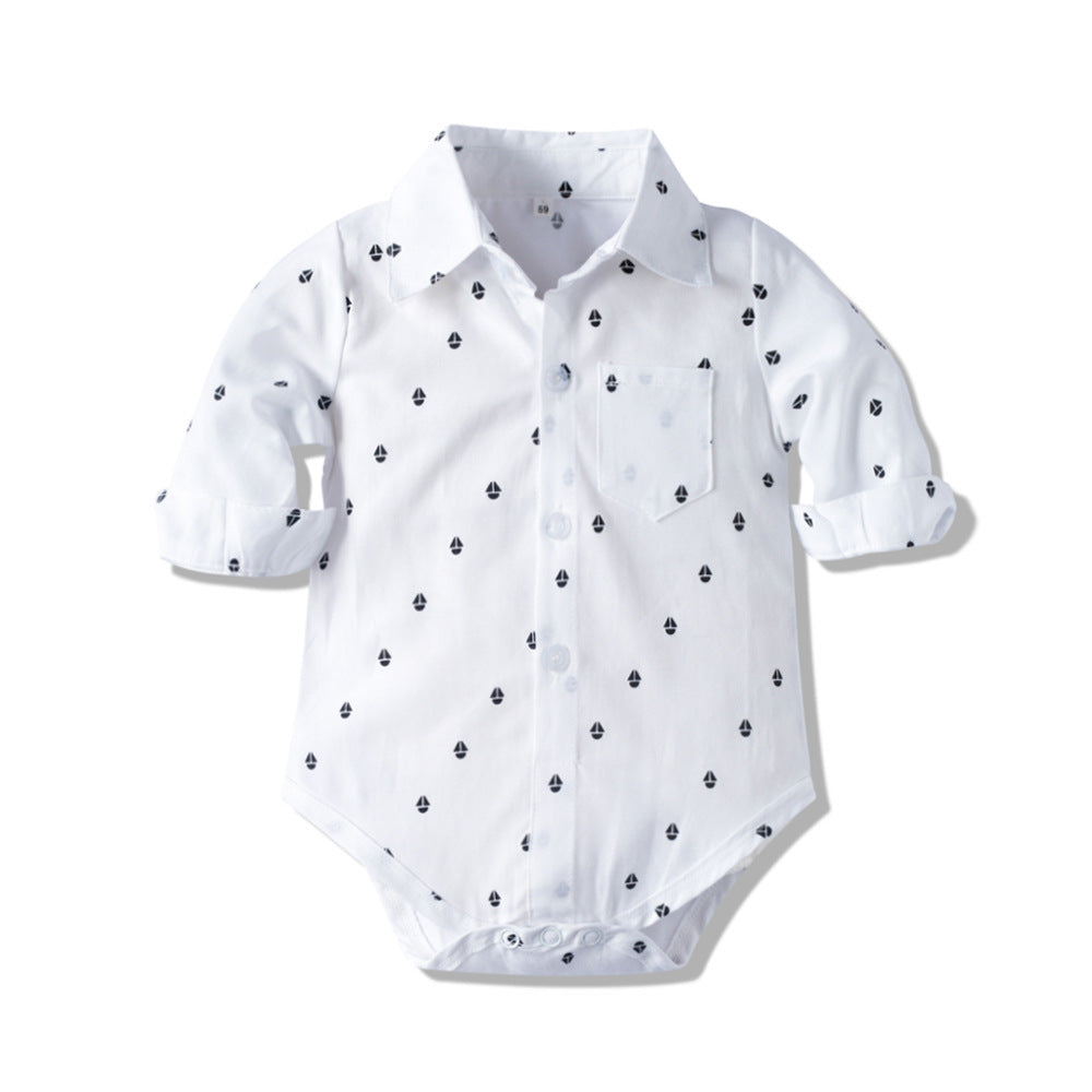 Ensemble Bébé Garçon Gentleman Manches Longues Kaki Automne