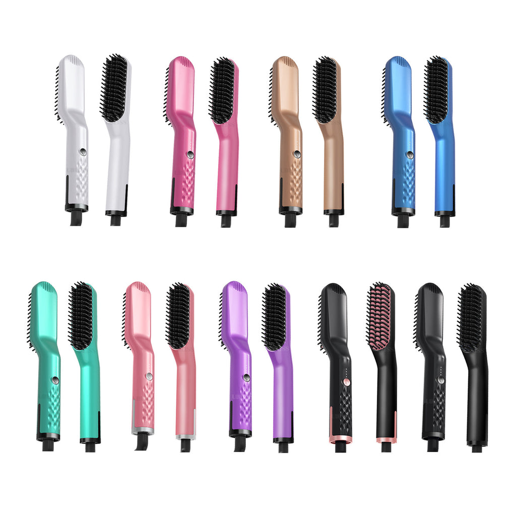 Dual-Use Hair Straightener & Styling Comb with Tourmaline Ceramic