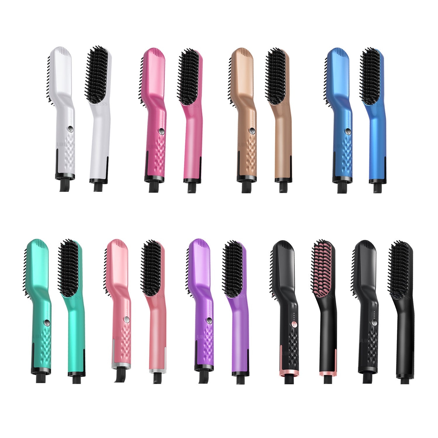 Dual-Use Hair Straightener & Styling Comb with Tourmaline Ceramic