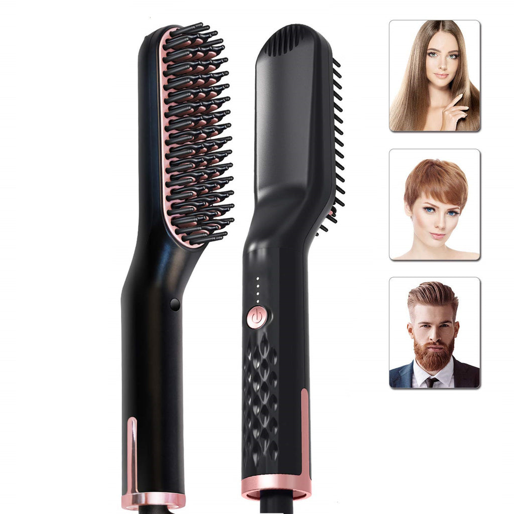 Dual-Use Hair Straightener & Styling Comb with Tourmaline Ceramic