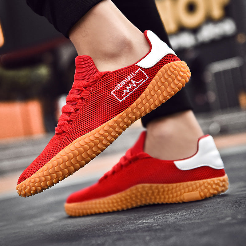 Spring and Summer Flying Woven Casual Shoes Large Men's Shoes Beathable Sneakers