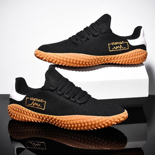 Spring and Summer Flying Woven Casual Shoes Large Men's Shoes Beathable Sneakers