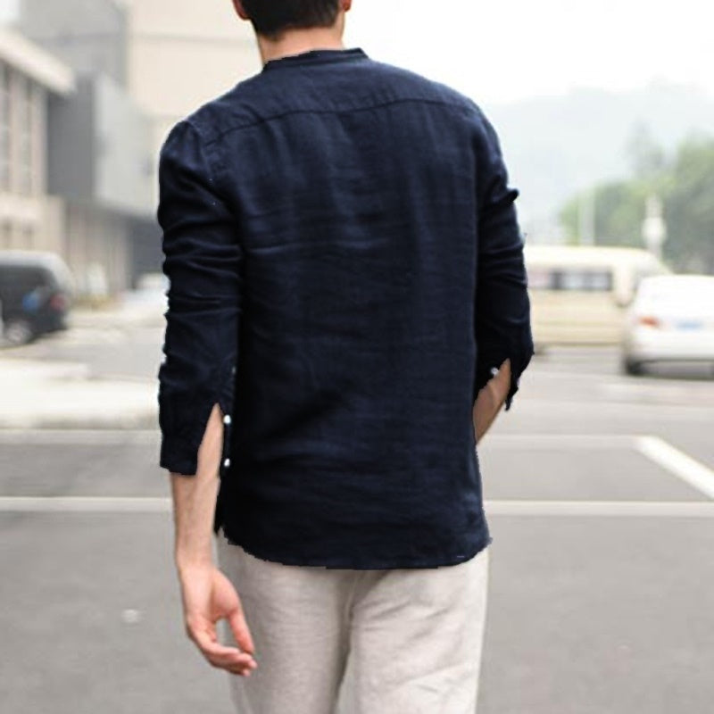 Plaid Collar Turn-Down Men’s Short Sleeve Shirt
