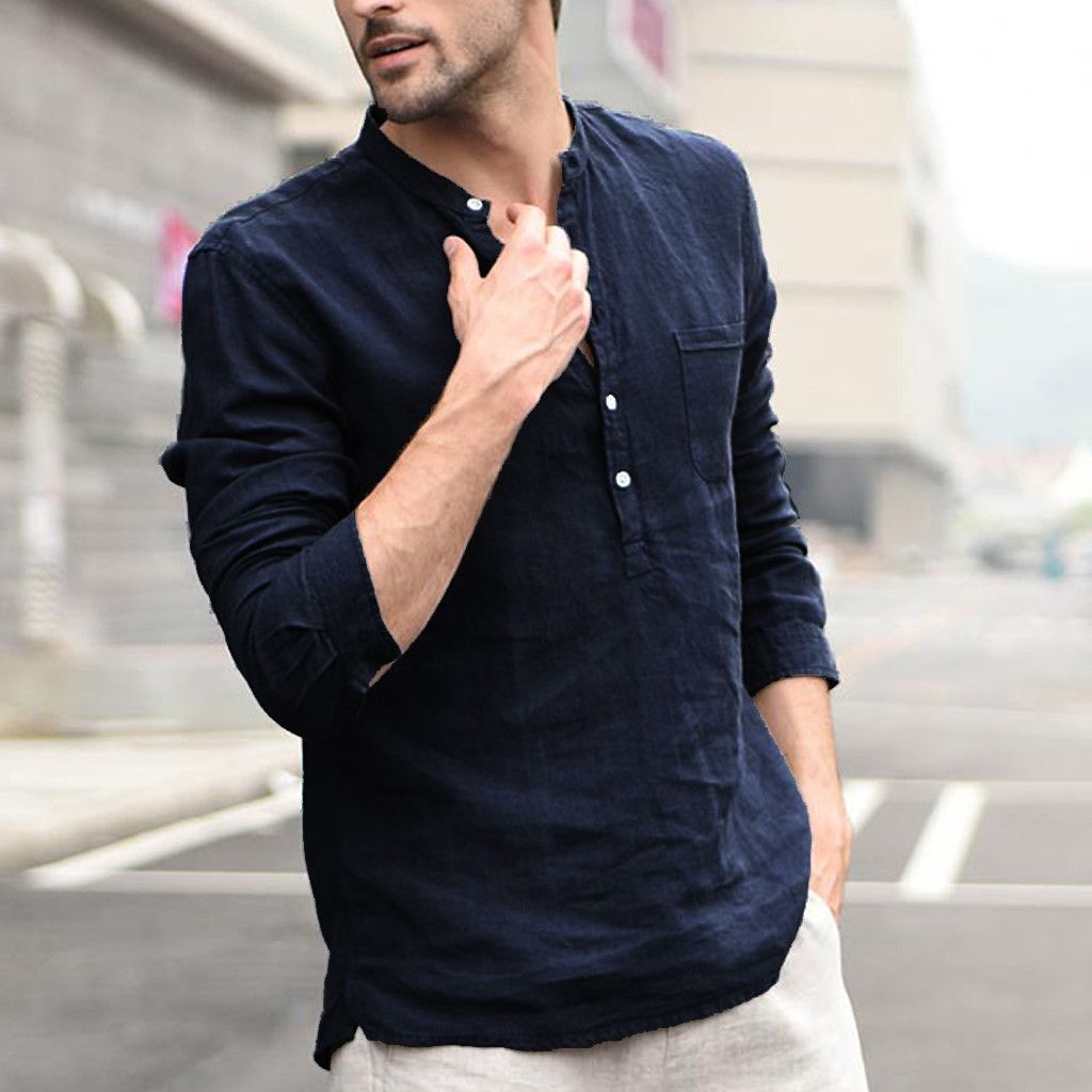 Plaid Collar Turn-Down Men’s Short Sleeve Shirt