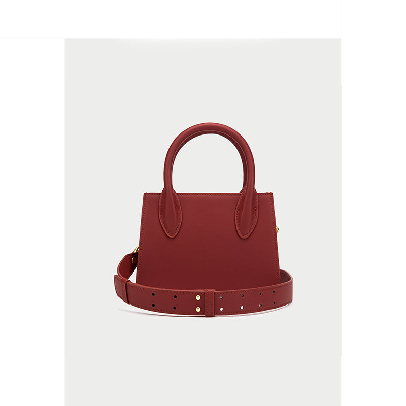 Sac à bandoulière pour femme en similicuir rouge moyen