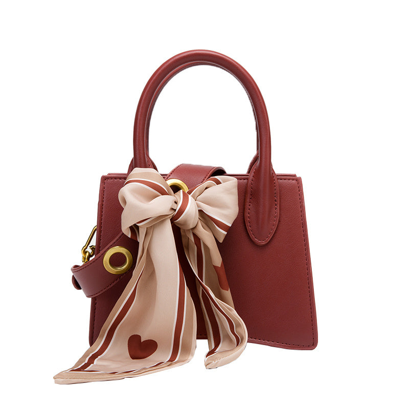 Sac à bandoulière pour femme en similicuir rouge moyen
