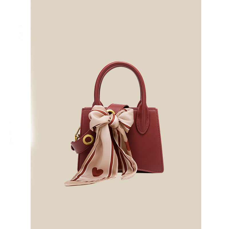 Sac à bandoulière pour femme en similicuir rouge moyen