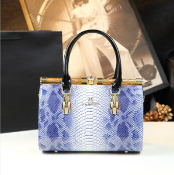 Leather Large-Capacity Pillow-Shape Handbag for Middle-Aged Mothers