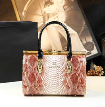 Leather Large-Capacity Pillow-Shape Handbag for Middle-Aged Mothers