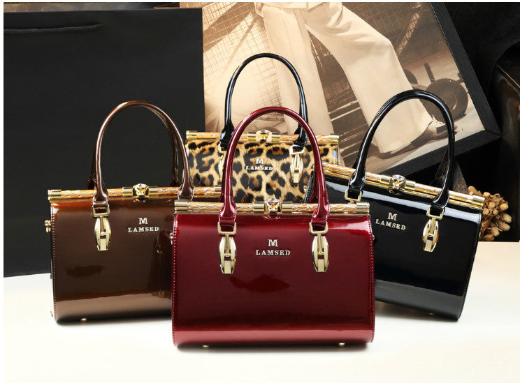 New Fashion Leather Simple Large-Capacity Middle-Aged Mother Bag Handbag