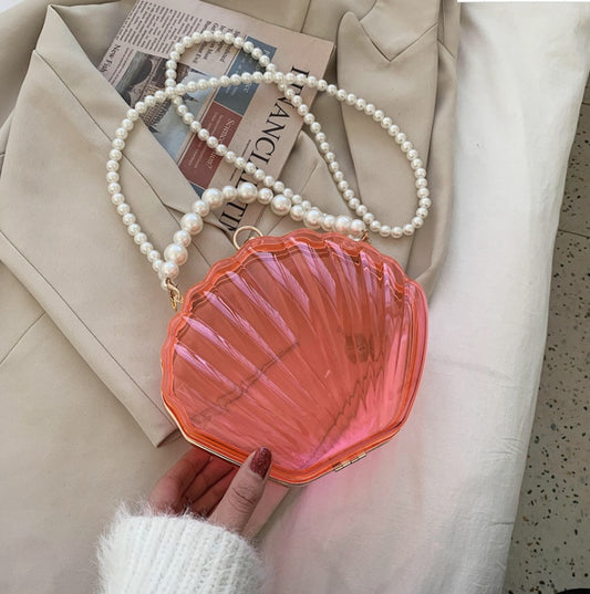 New Trendy Shell Bag Box Bag Western Style Pearl Female