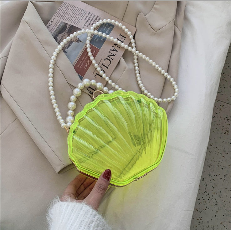 New Trendy Shell Bag Box Bag Western Style Pearl Female