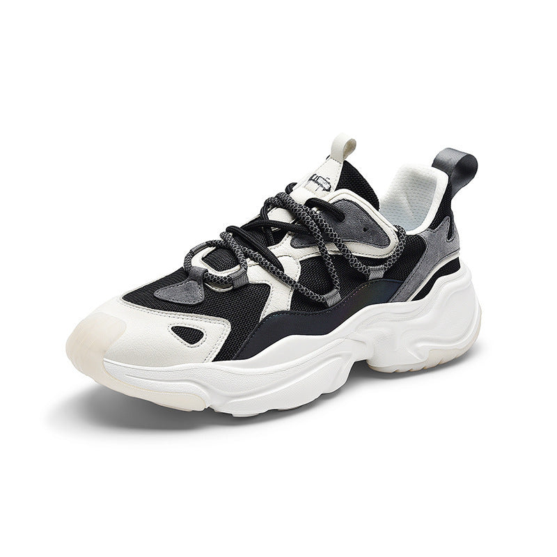 Men's Casual Thick-Soled Platform Shoes Lace-Up
