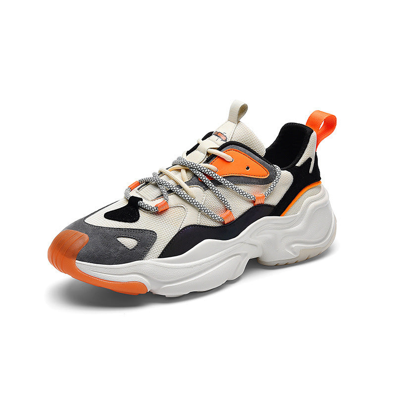 Men's Casual Thick-Soled Platform Shoes Lace-Up