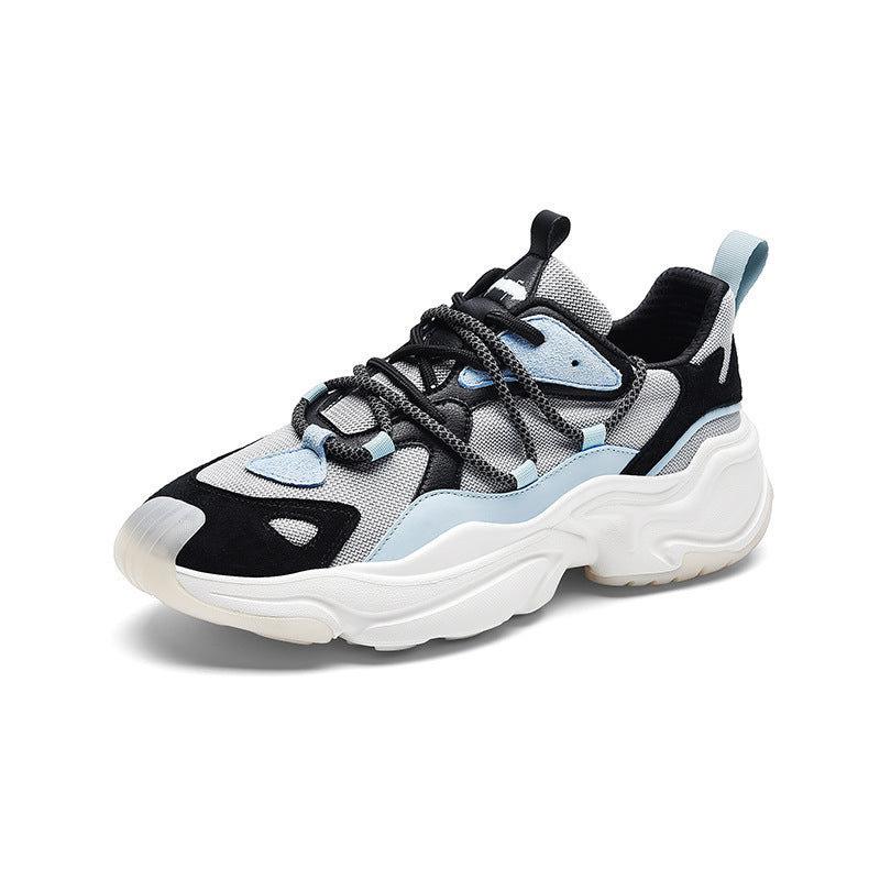 Men's Casual Thick-Soled Platform Shoes Lace-Up