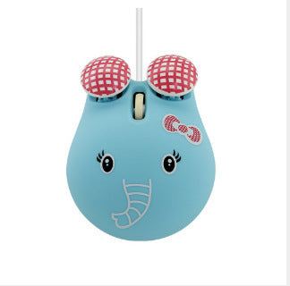 Souris animale filaire mignonne et créative USB 2,4 GHz sans fil