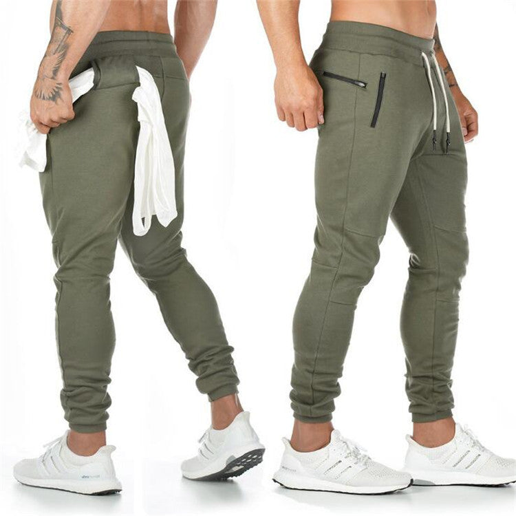 Men's Sports Fitness Trousers with Hanging Towel Pocket