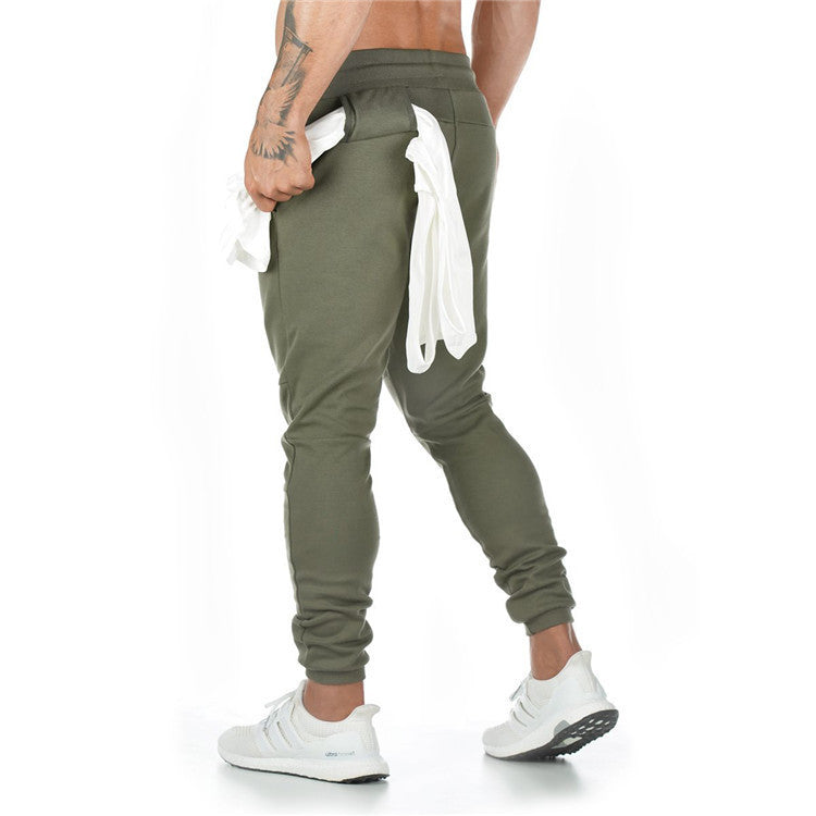 Men's Sports Fitness Trousers with Hanging Towel Pocket