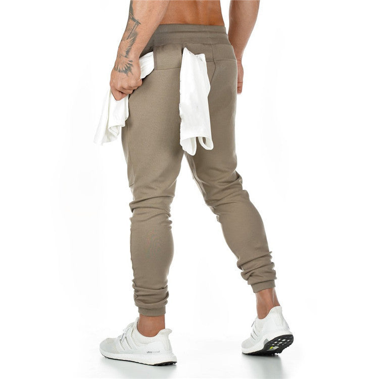 Men's Sports Fitness Trousers with Hanging Towel Pocket