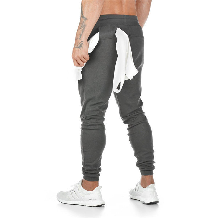 Men's Sports Fitness Trousers with Hanging Towel Pocket