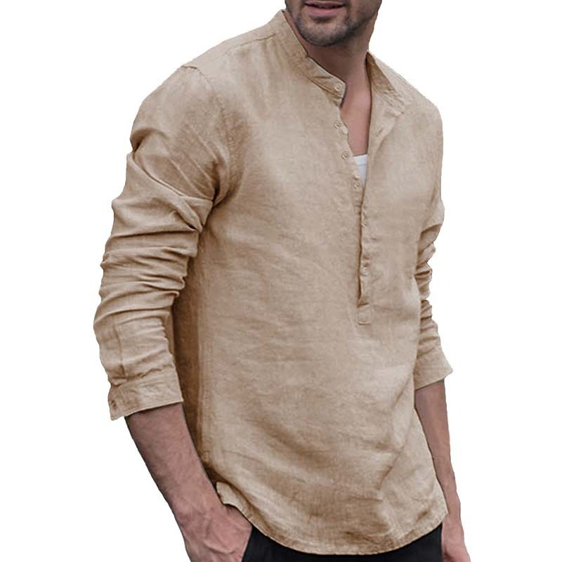 Plaid Collar Turn-Down Men’s Short Sleeve Shirt