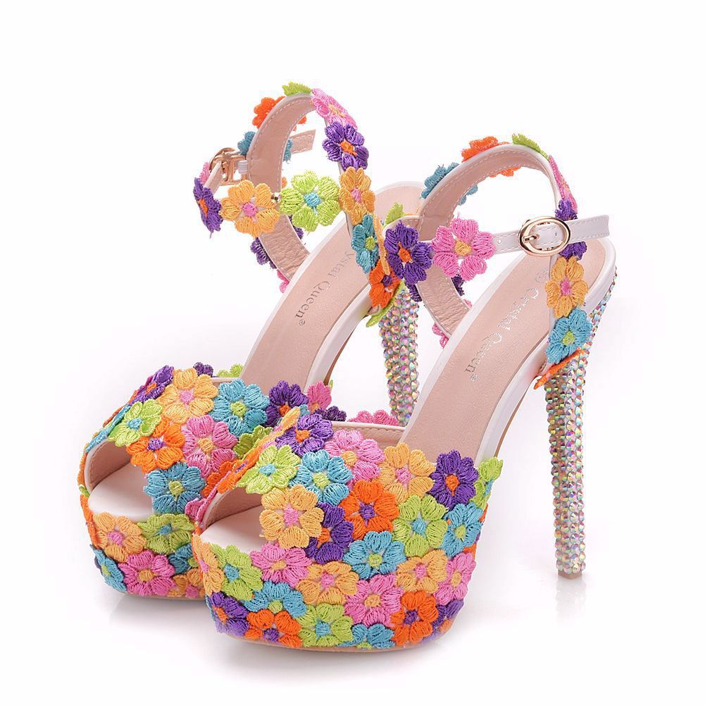 Colorful Diamond Crystal Sandals