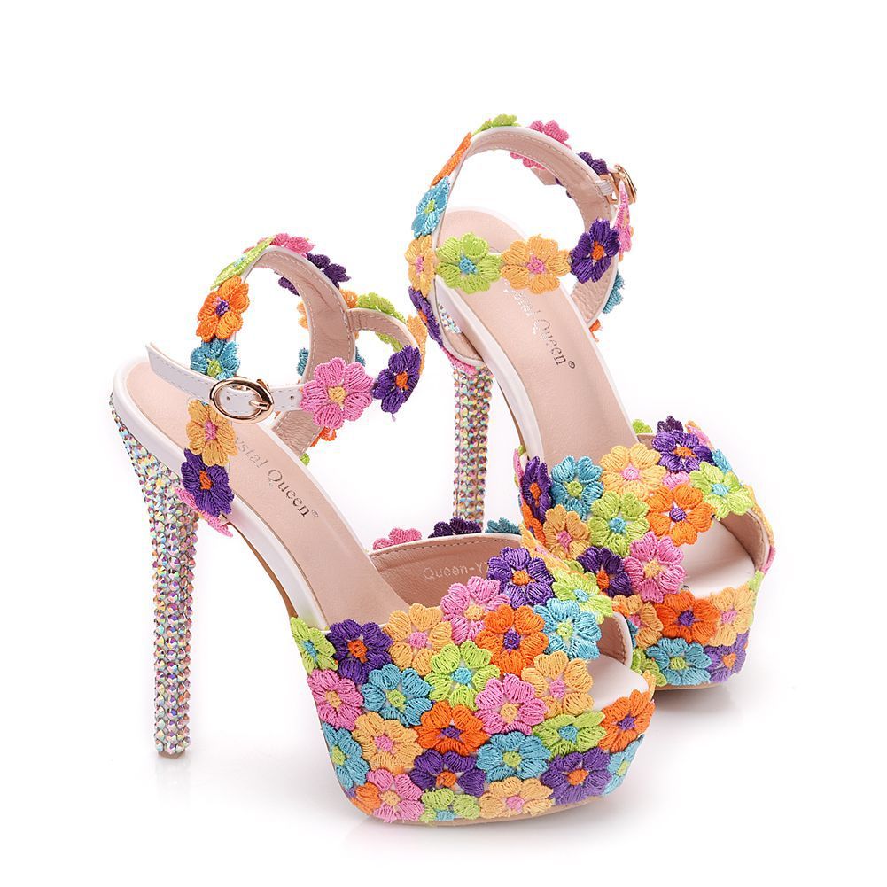 Colorful Diamond Crystal Sandals
